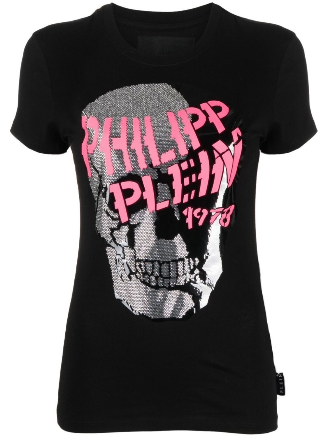 

Philipp Plein футболка Skull Strass с V-образным вырезом, черный