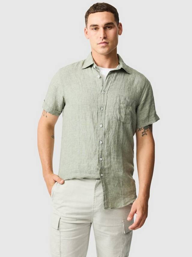 

Palm Beach Linen Slim Fit рубашка с короткими рукавами Rodd & Gunn, Sage Grey