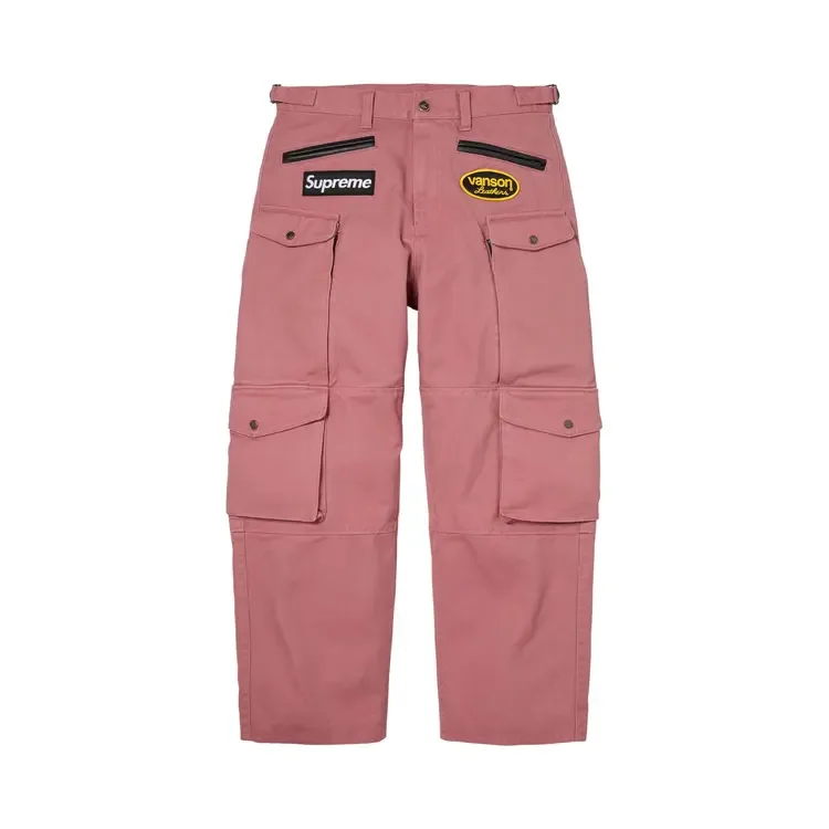 Брюки Supreme x Vanson Leathers Cordura, цвет «розовый»