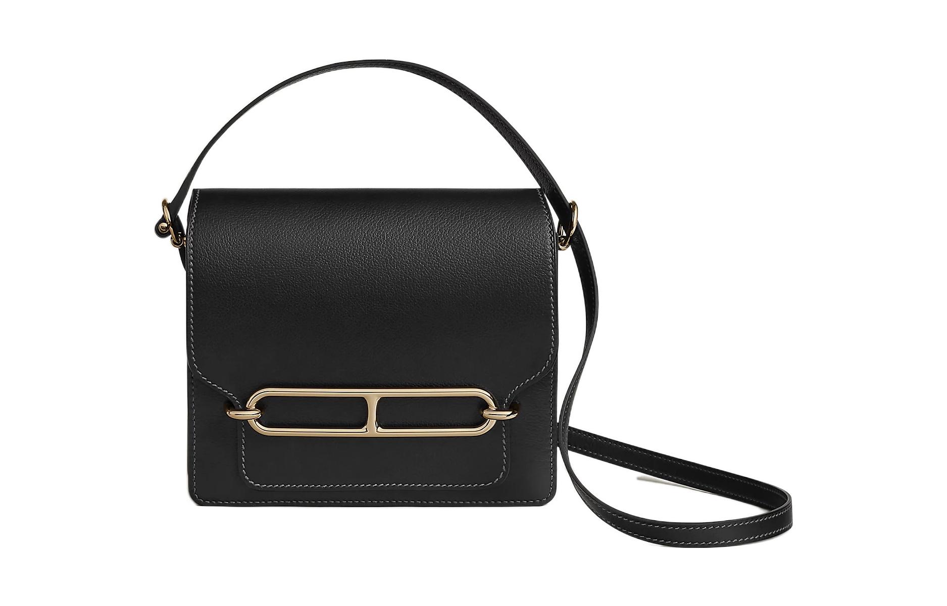 

Рюкзак Roulis Evercolor Calfskin Pig Nose, кошелек, сумка ручная плечевая мини, кроссбоди женская Noir Black HERMES