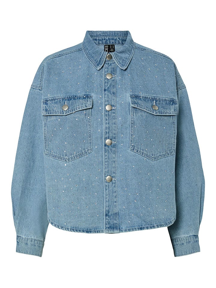 

Рубашка Pieces, светло-синий