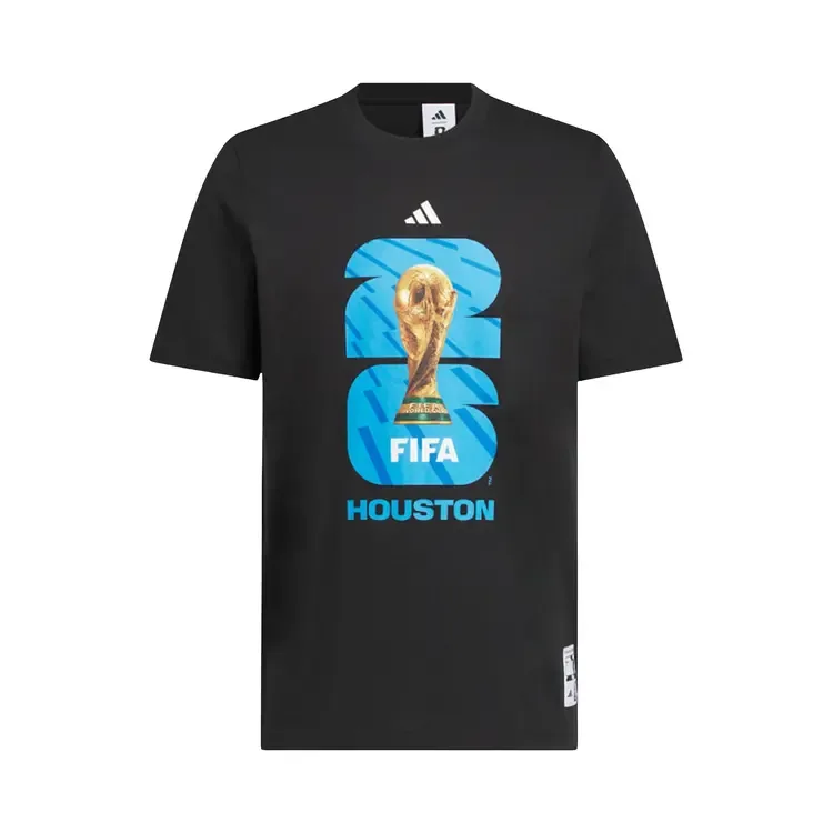 Футболка Adidas FIFA World Cup 26 Host City Houston с графическим принтом, цвет «черный»