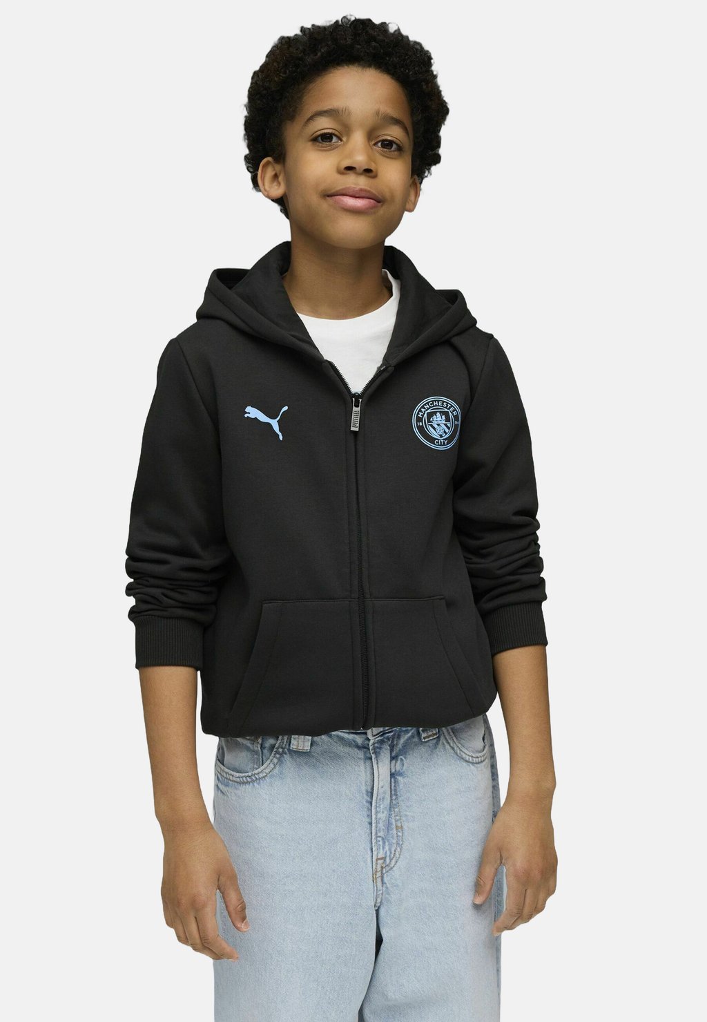 

Толстовка на молнии MANCHESTER CITY FTBLESSENTIALS Puma, черный