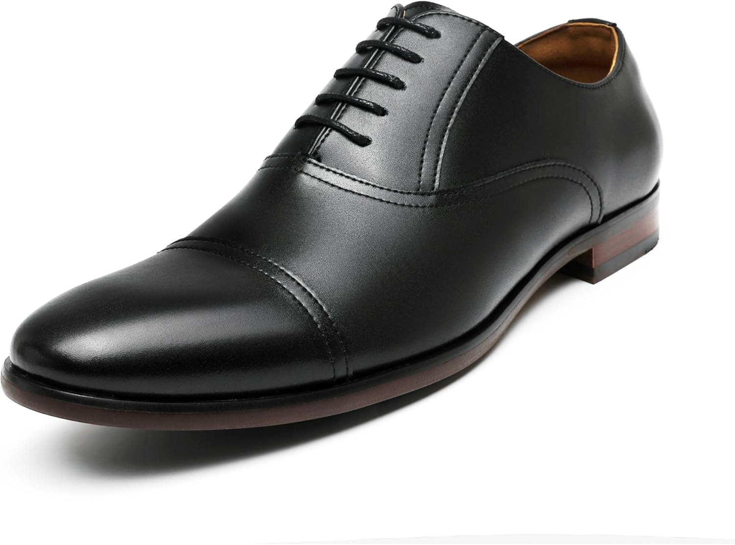 

Мужские классические туфли оксфорды из ПУ-кожи для мужчин, удобные формальные деловые туфли на шнуровке без складок Desai, черный