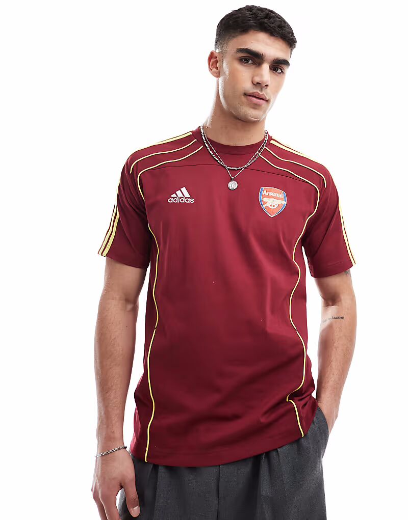 

Футболка Adidas Football Arsenal Urban Purist в бордовом и желтом цветах Adidas Performance