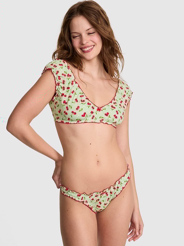 

Хадсон, дерзкий бикини-низ Pink By Frankies Bikinis, цвет cherry hearts