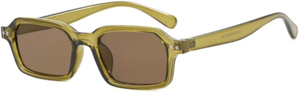 

Ретро маленькие солнцезащитные очки для женщин, модные очки цвета желе, солнцезащитные очки UV400 для мужчин, трендовые очки в стиле панк с заклепками SZVVBKK, Green Tea