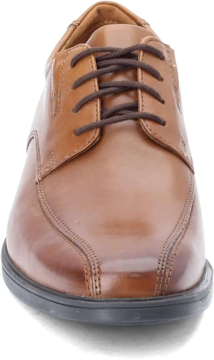 Мужские оксфордские туфли Clarks Tilden Walk, Dark Brown Leather — фото 4