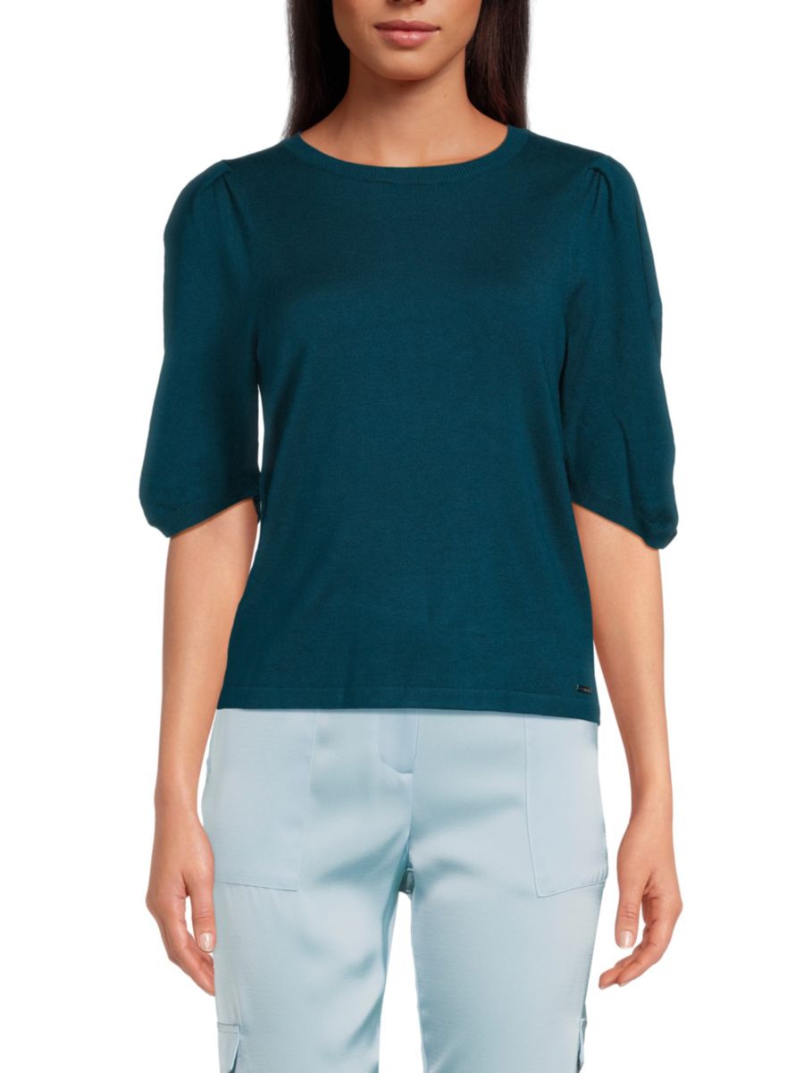 

Однотонный свитер с рукавами до локтя Calvin Klein, цвет Cypress