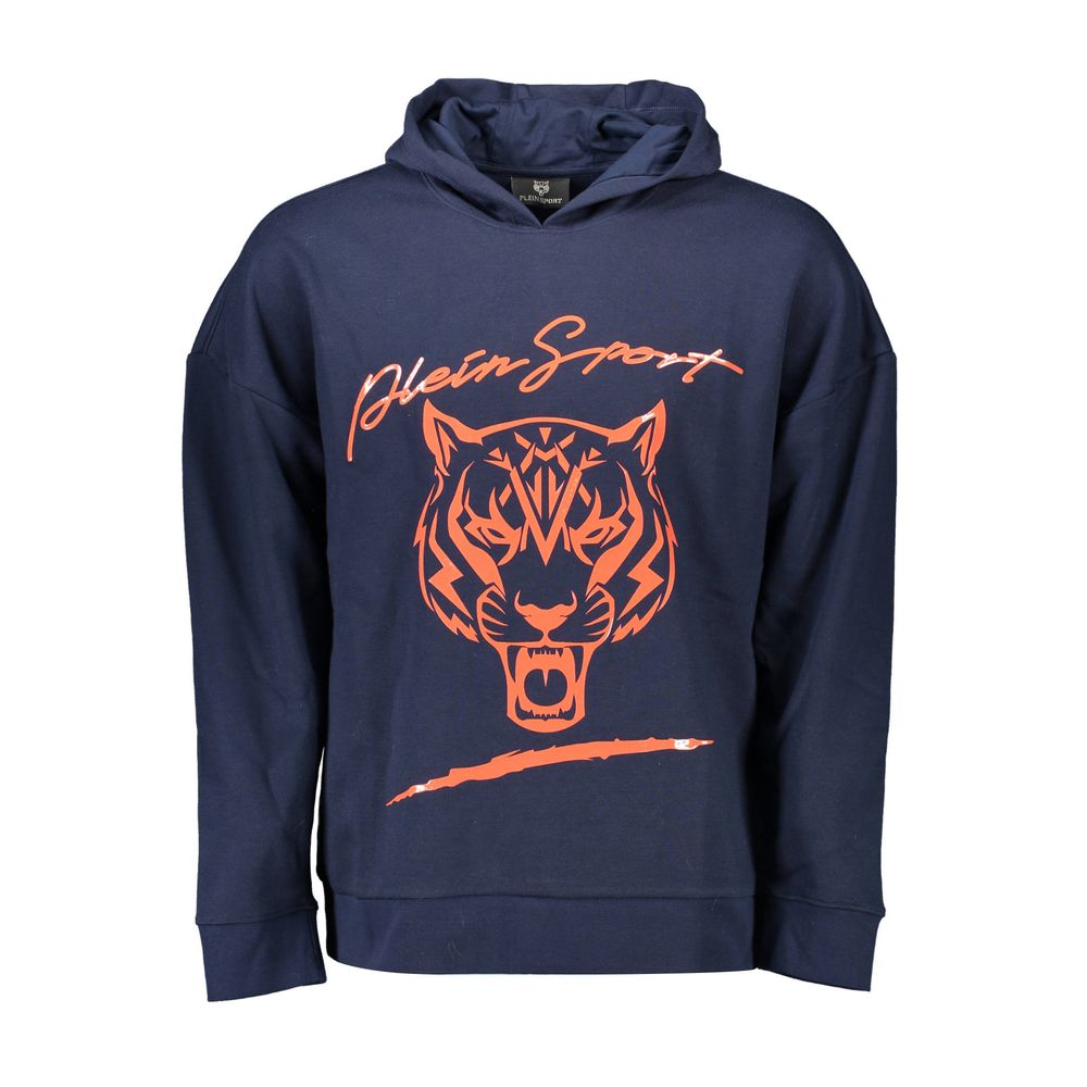 

Синий хлопковый мужской свитер Plein Sport