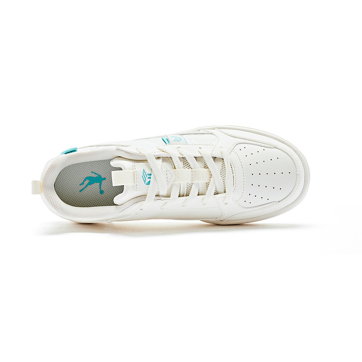 Кроссовки QIAODAN Skateboarding Shoes Women's Low-top Ivory/grey-silver, слоновая кость — фото 3