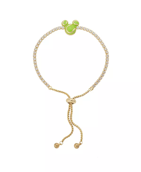 

Браслет с теннисным мячом «боло» из кубического циркония Микки Мауса Disney, gold