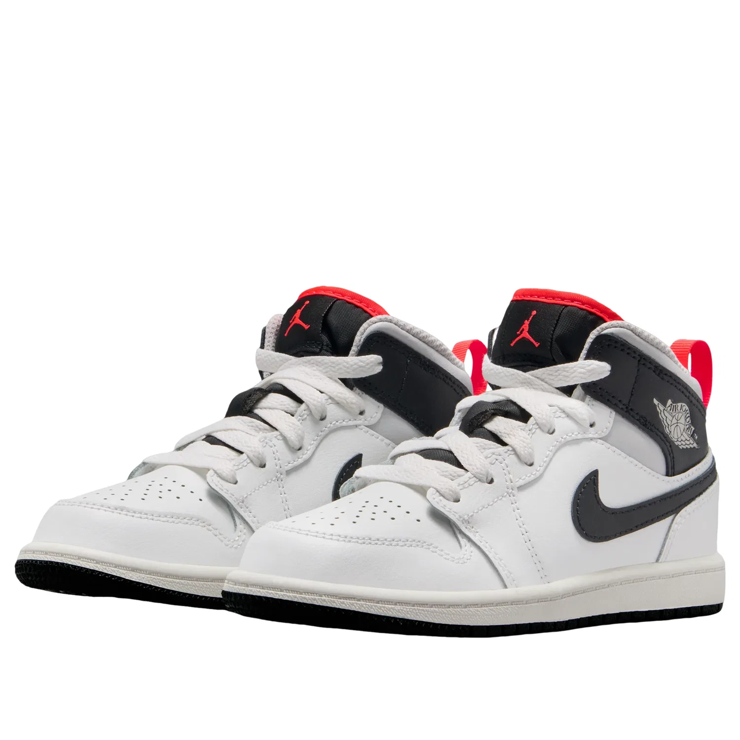 Кроссовки Jordan 1 Mid 'Summit White Infrared Black' DQ8424-109, белый — фото 4