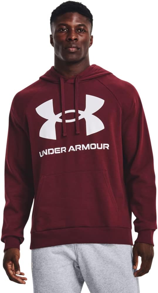 

Толстовка Under Armour Men's Rival Fleece Big Logo, (690) Chestnut Red/Onyx White