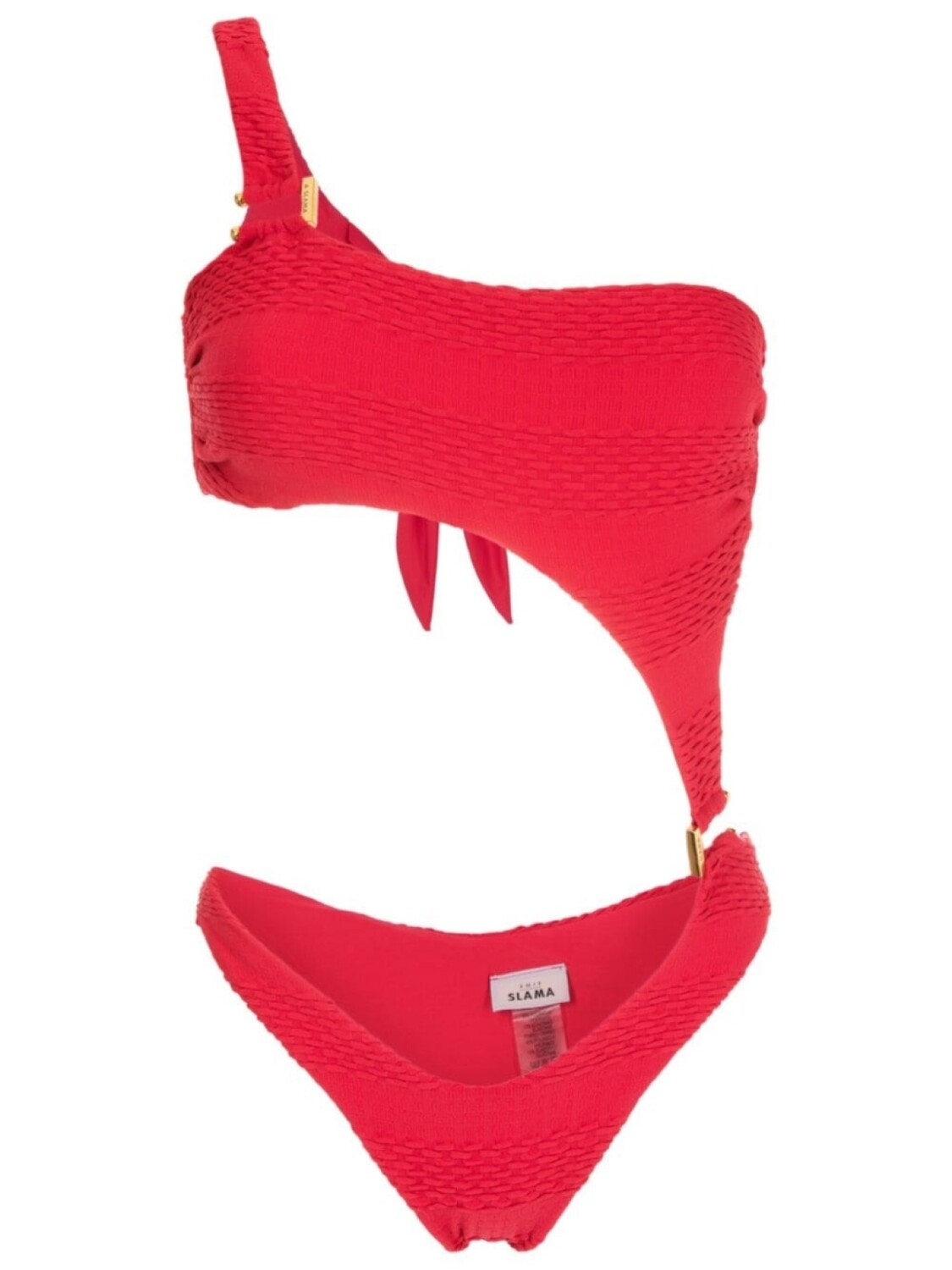 

Amir Slama cut-out one-shoulder swimsuit, красный