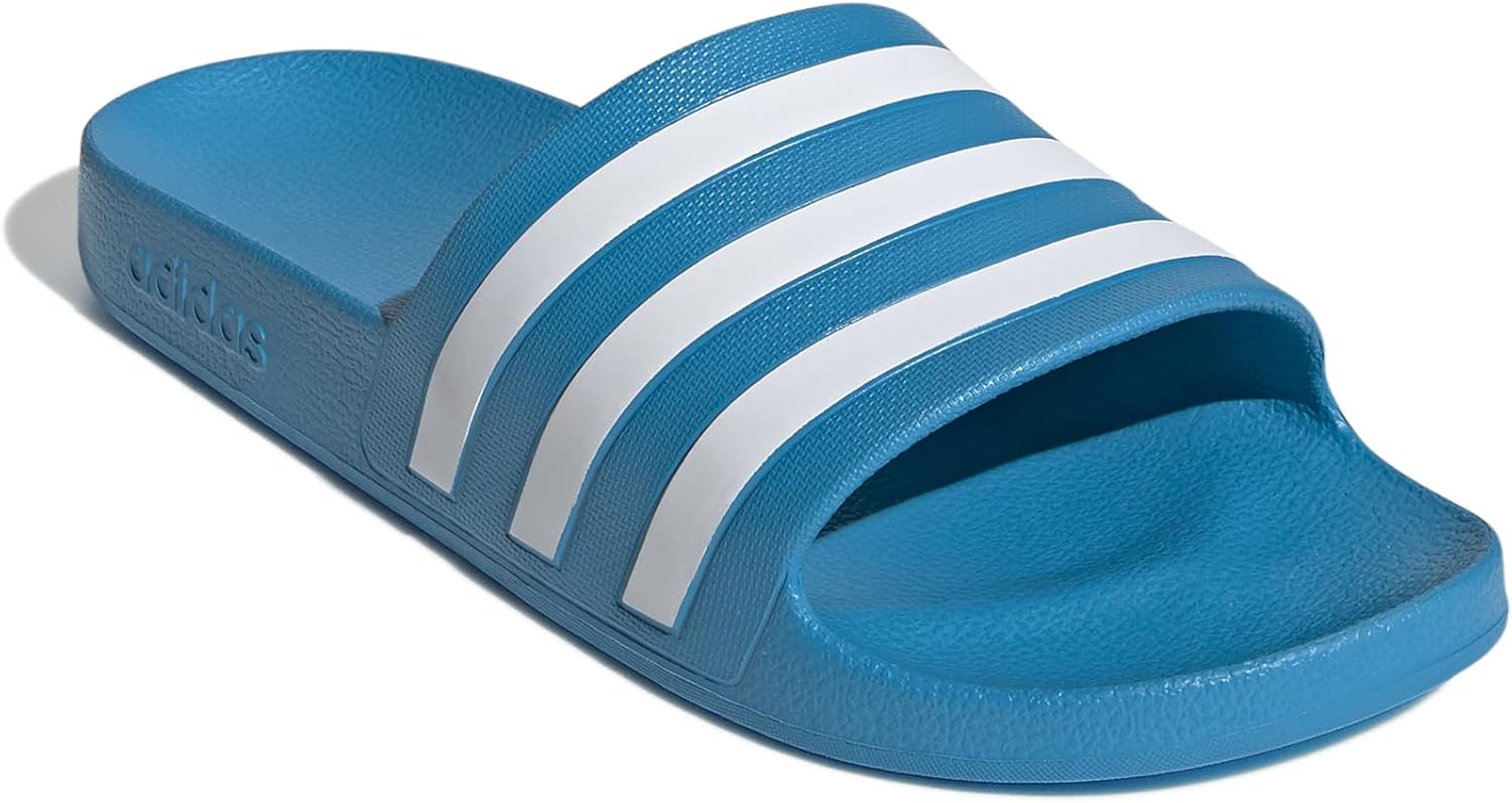 Сандалии adidas Adilette Aqua для взрослых, унисекс, белый/синий — фото 2