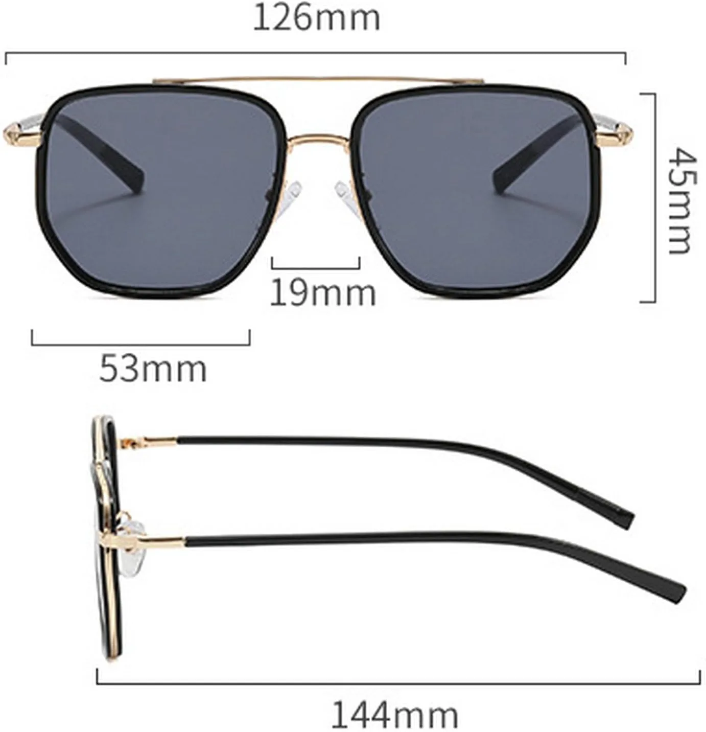 

Винтажные квадратные солнцезащитные очки-пилот большого размера для женщин и мужчин, с двойной перемычкой, в стиле 70-х. Модные и стильные очки mincl, Brown