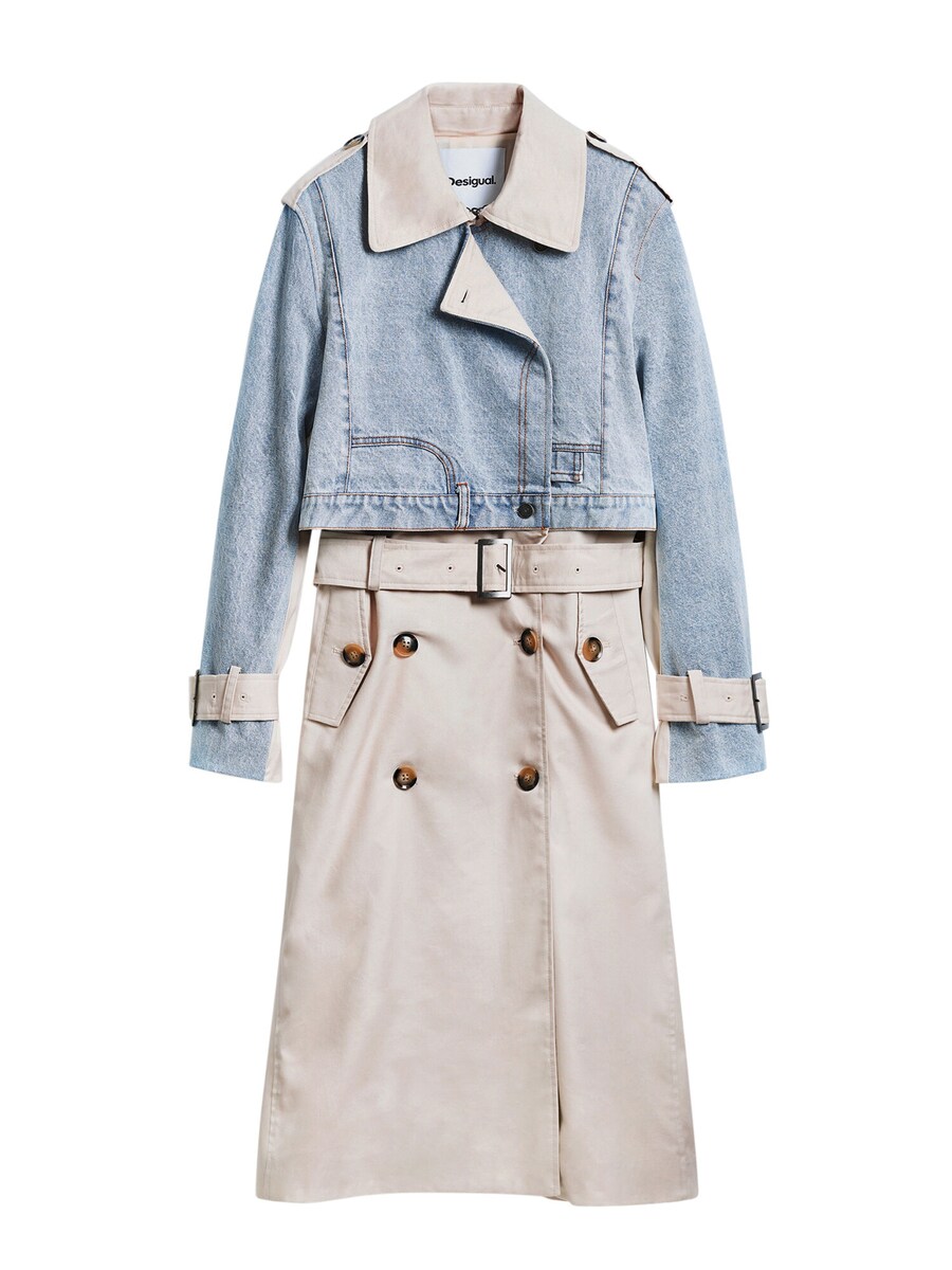 

Межсезонное пальто Desigual Two-Piece, цвет Cream/Pastel blue