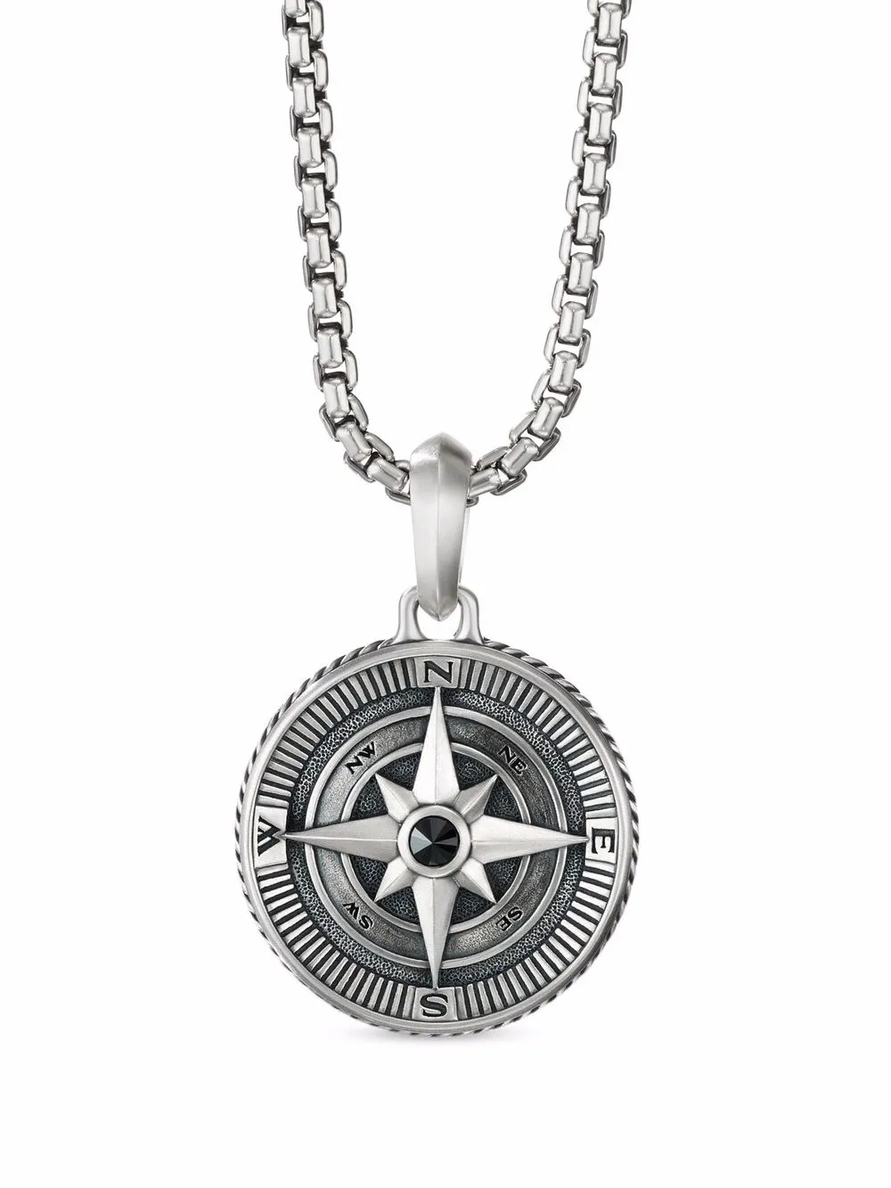 

Серебряная подвеска Maritime Compass с бриллиантами (26.8 мм) David Yurman, серебяный
