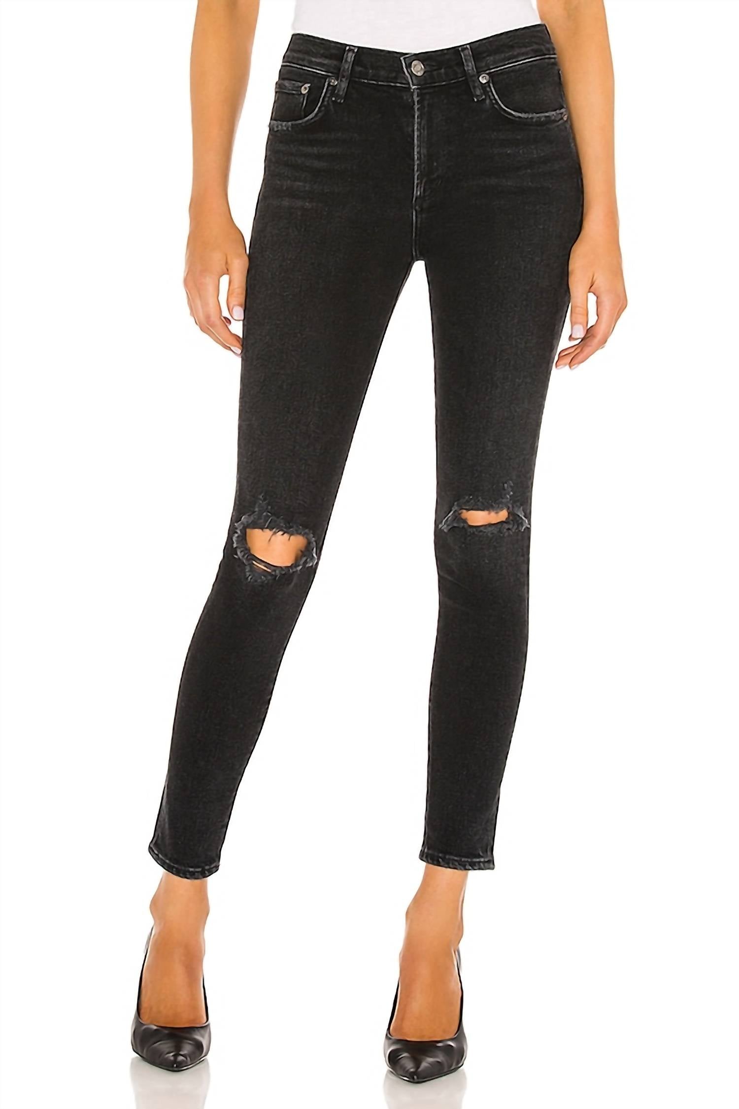 

Джинсы Sophie Mid Rise Ankle Jeans с торговой маркой AGOLDE, цвет trademark