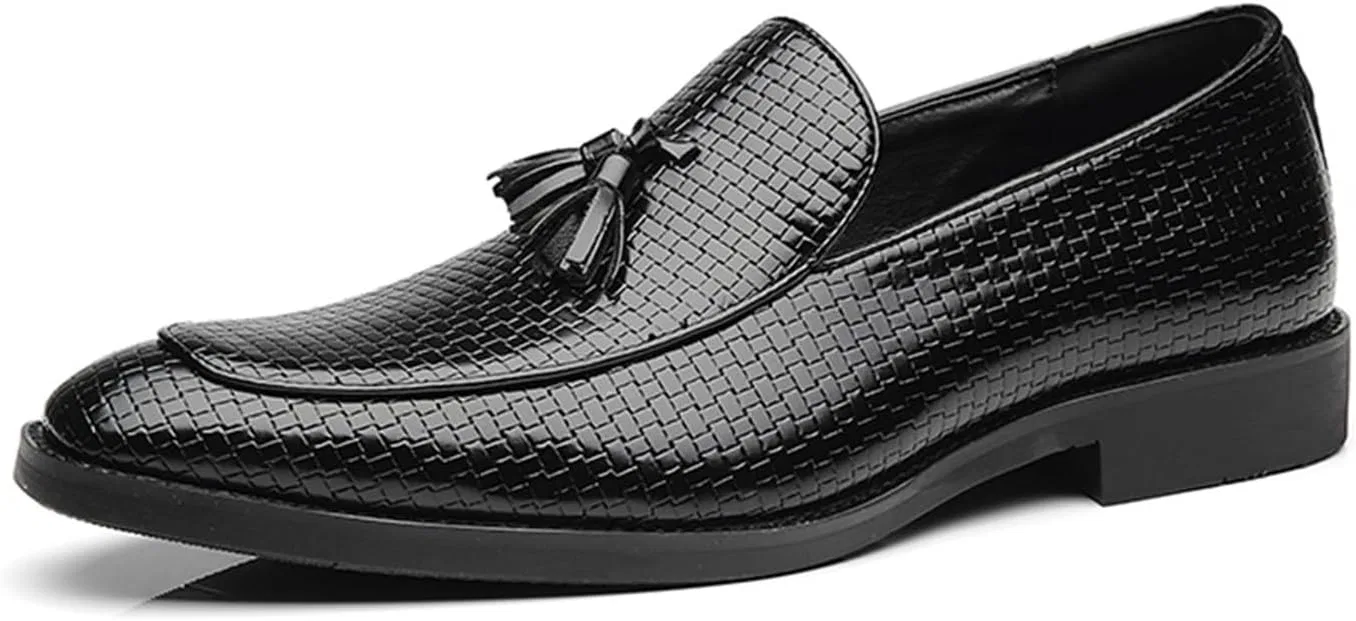 Лоферы мужские на slip-on, искусственная кожа, Black EXAMEEEU