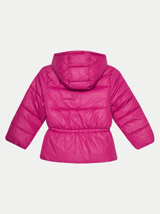Пуховик стандартного кроя United Colors Of Benetton, розовый — фото 2