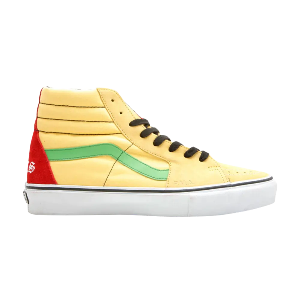 Кроссовки Supreme Sk8-Hi Vans, желтый