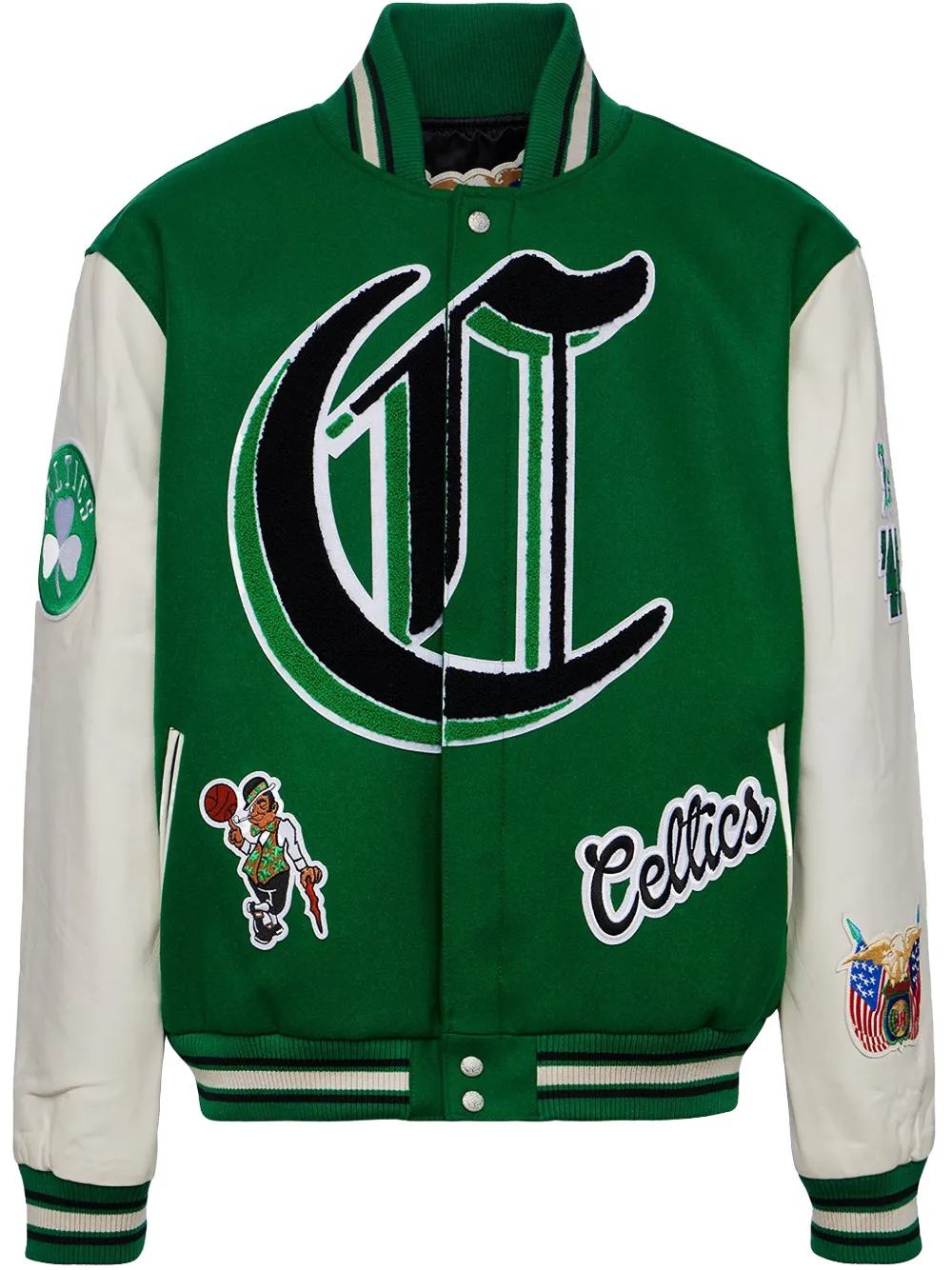 

Бомбер Boston Celtics в стиле колор-блок Jeff Hamilton, зеленый