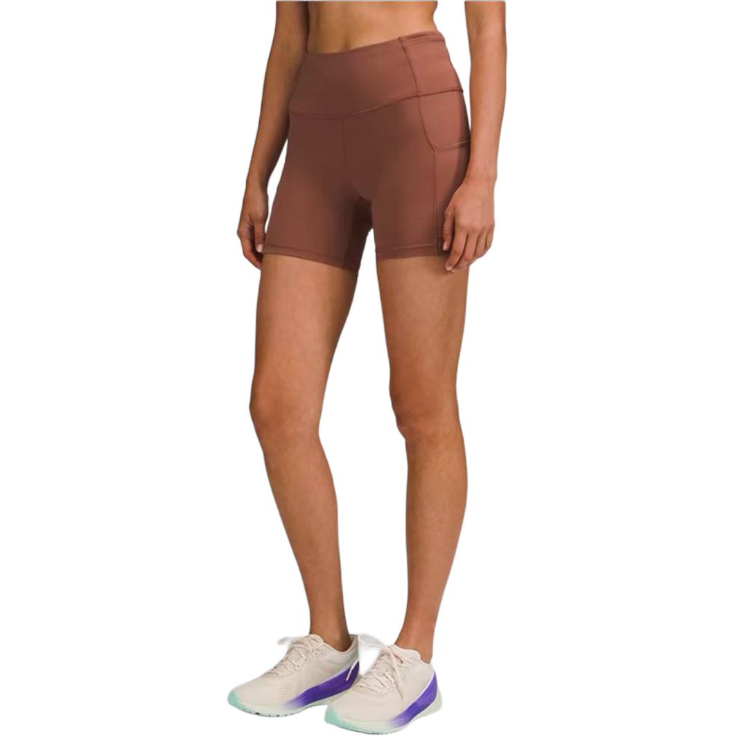 

Быстрые и свободные повседневные шорты 6" Women's Lululemon, бронзовый