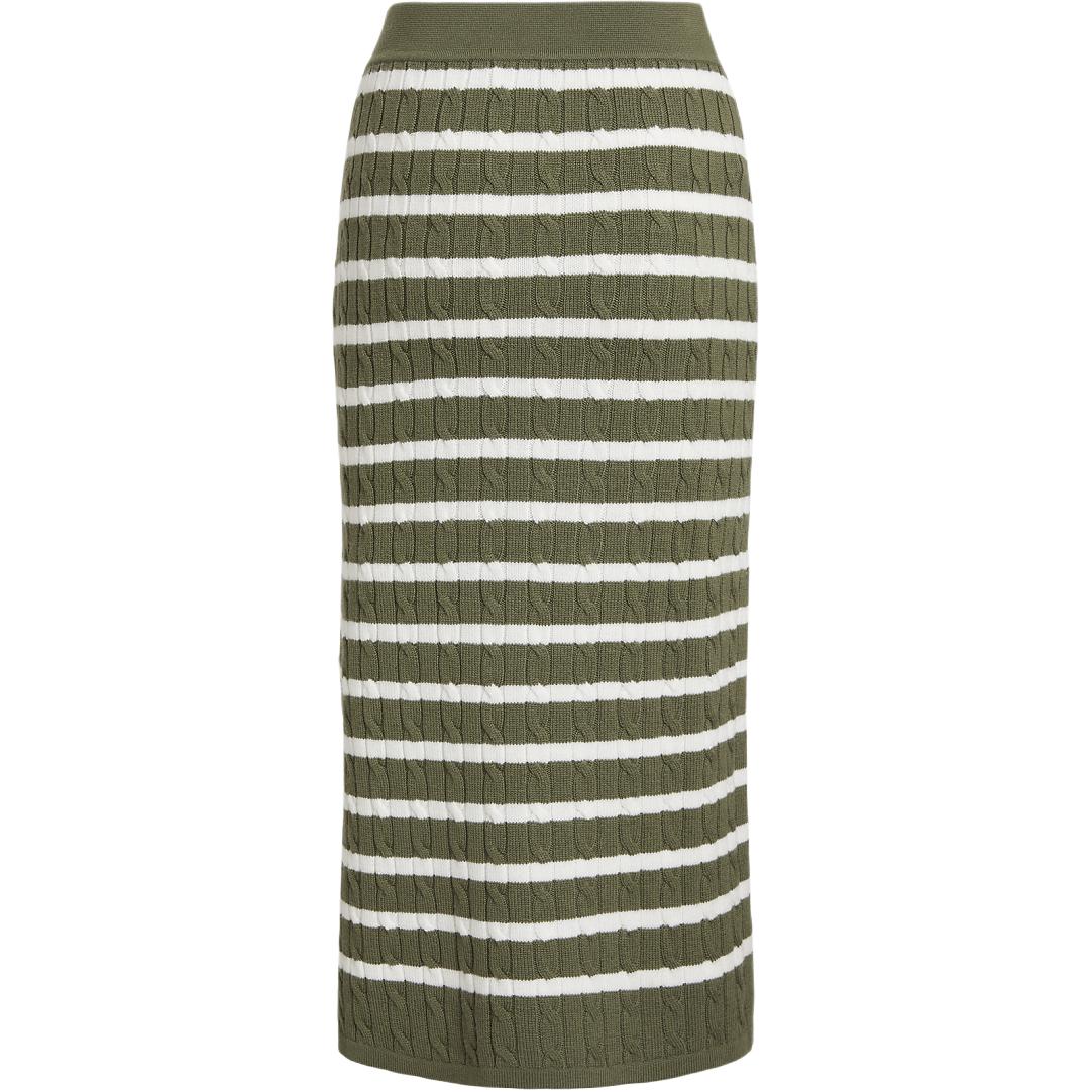 

Вязаная длинная юбка для женщин Polo Ralph Lauren, flower path зеленый