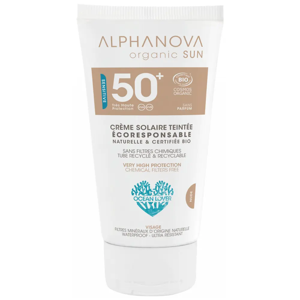 

Солнцезащитный крем Sun Sensitive Crema Solar Con Color Spf50+ Alphanova, 50 гр