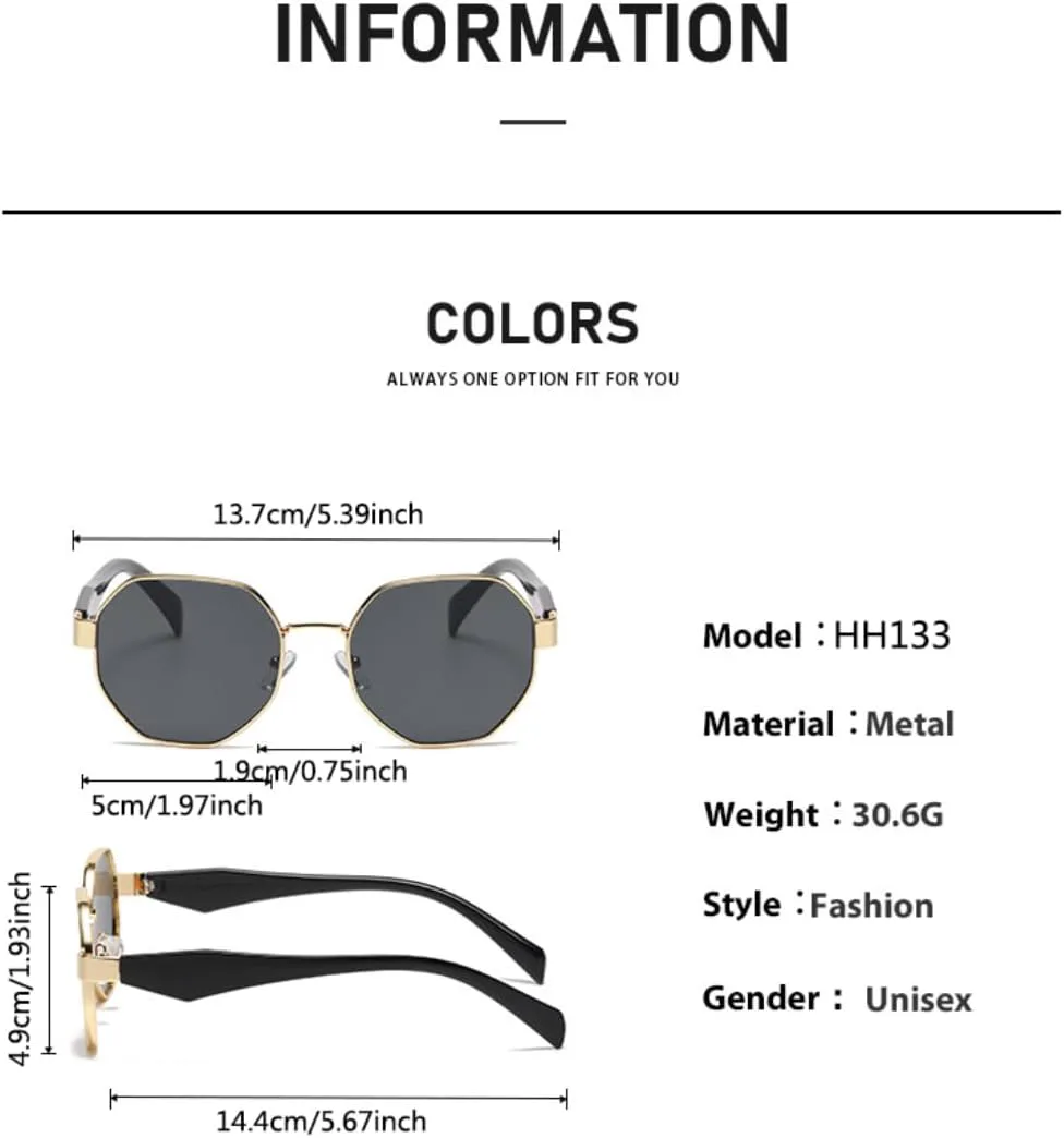 

Солнцезащитные очки с защитой от УФ-излучения UV400 | Панк, металлическая оправа | для женщин и мужчин, для занятий спортом на открытом воздухе и вождения DSVIGF, 06