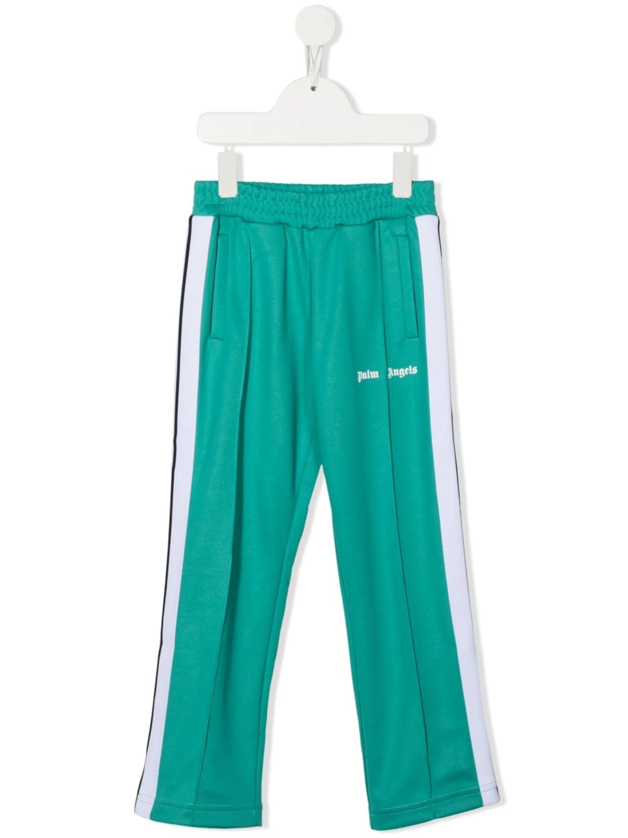 

Спортивные брюки с лампасами и логотипом Palm Angels Kids, синий