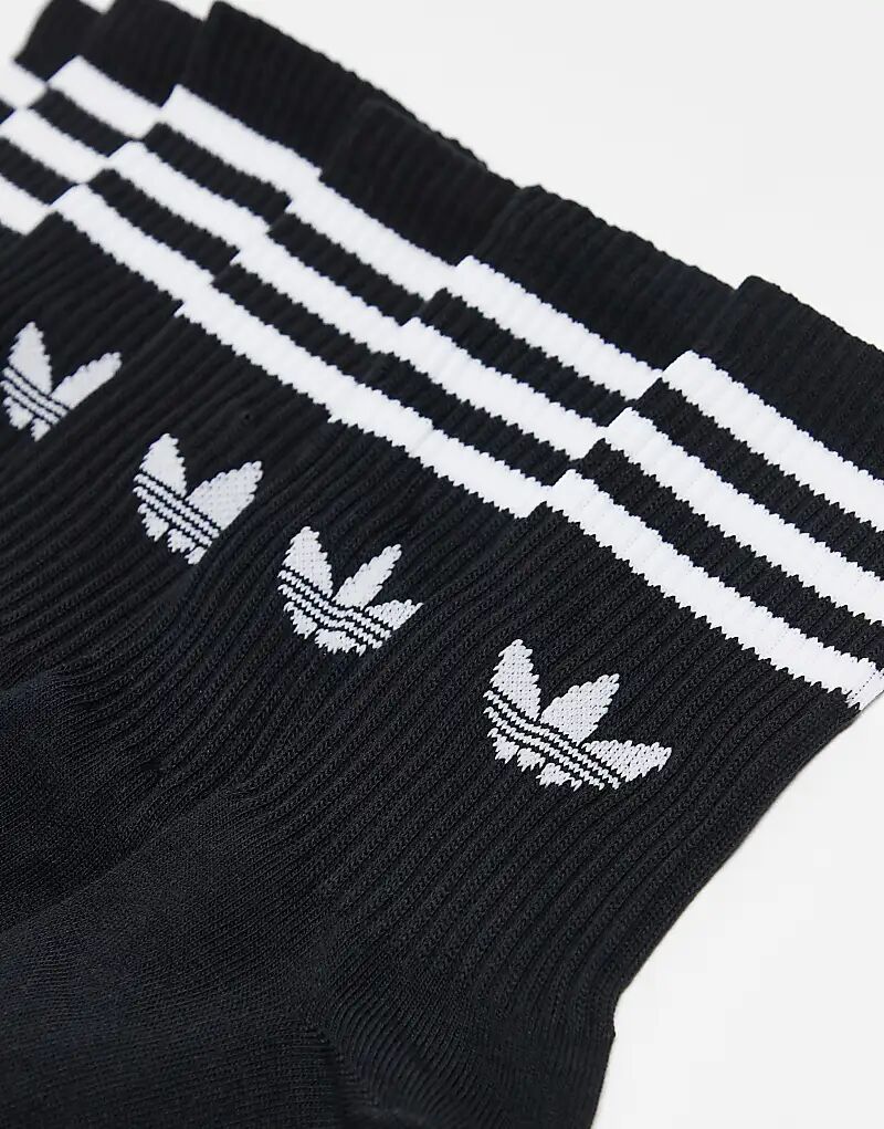 Носки adidas Originals adicolor Trefoil, 6 пар, черный цвет — фото 3