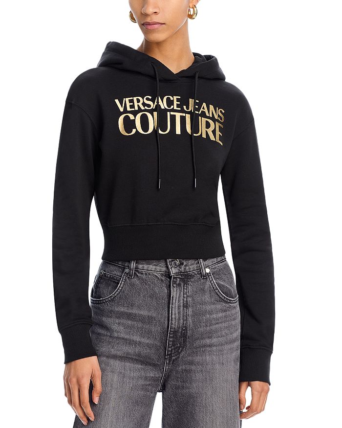 

Толстовка с капюшоном из флиса Versace Jeans Couture, черный