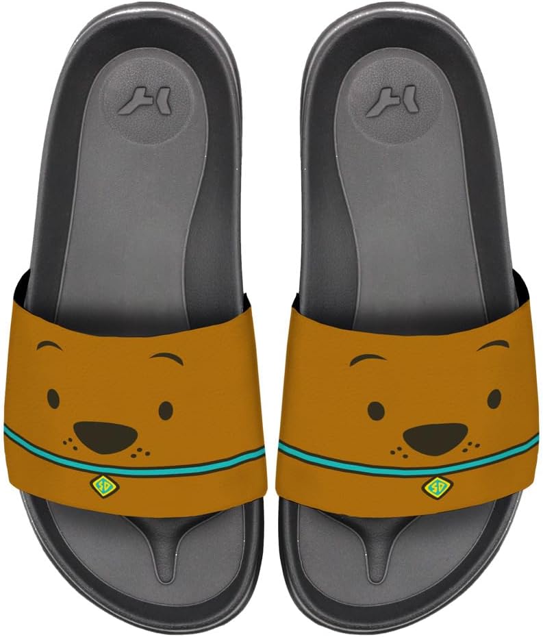 

Сандалии-шлепанцы Popfunk Scooby Doo Face унисекс для взрослых, регулируемые, официально лицензированы Hypd Slydr Switch, черный