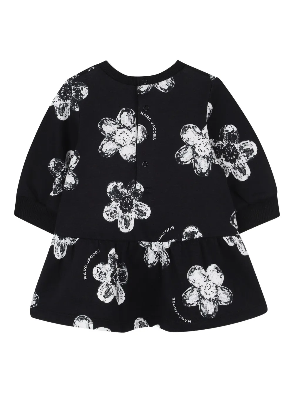 

Платье с цветочным принтом Marc Jacobs Kids, черный
