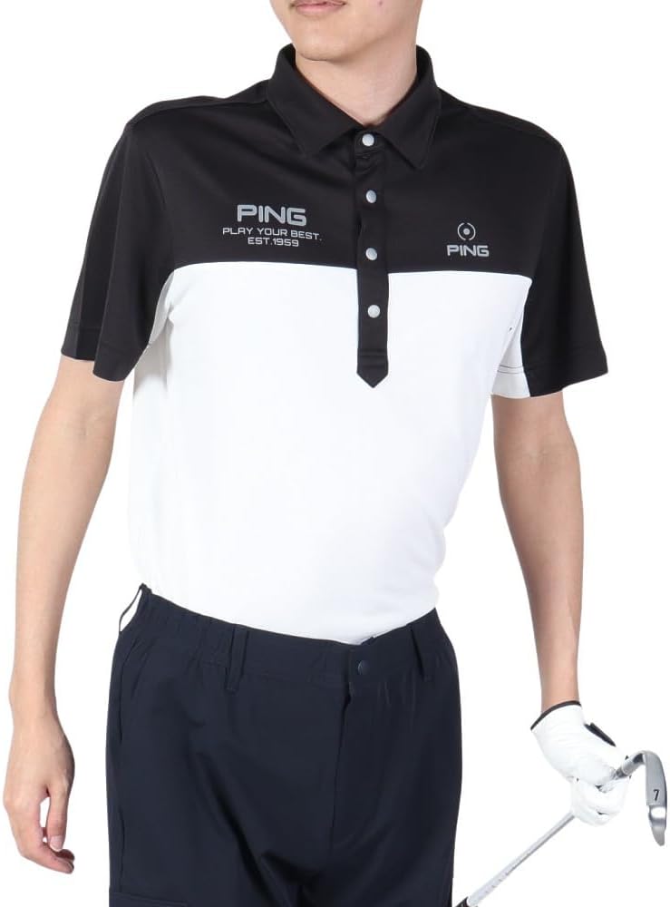 

Мужская поло-рубашка с коротким рукавом Pin Apparel 621-4160311 (Saray Tech: легкая, быстросохнущая ткань), для гольфа Ping, черный