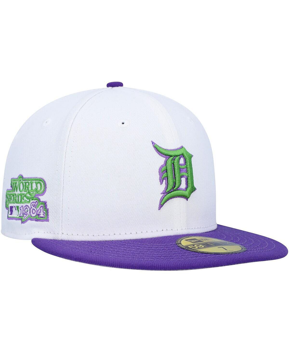 

Мужская белая кепка с боковой нашивкой Detroit Tigers World Series 1984 59FIFTY. New Era