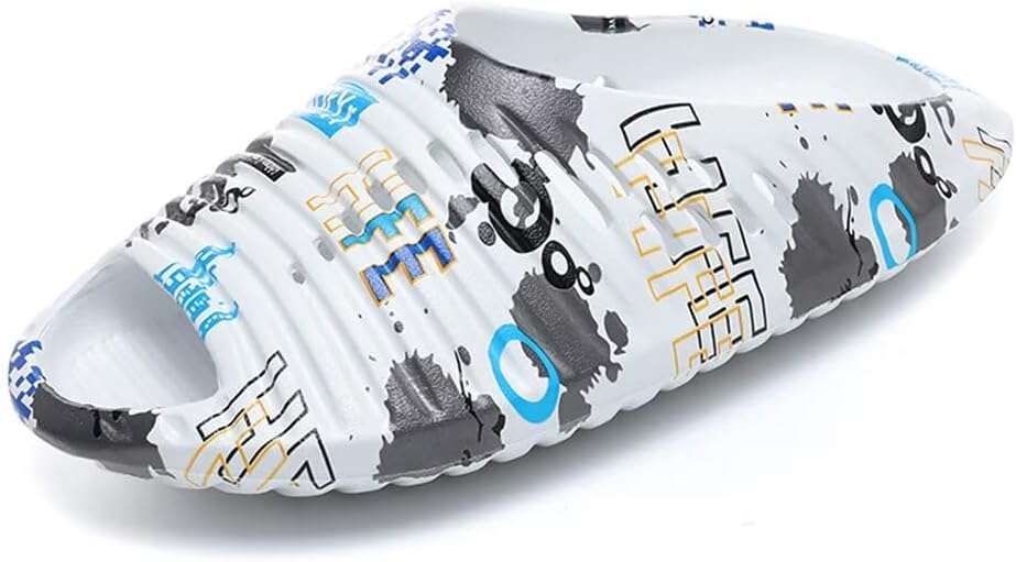 

Мужские сланцы Jakcuz EVA в форме НЛО, спортивные пляжные тапочки, для бассейна и улицы, с открытым носком, легкие, белый