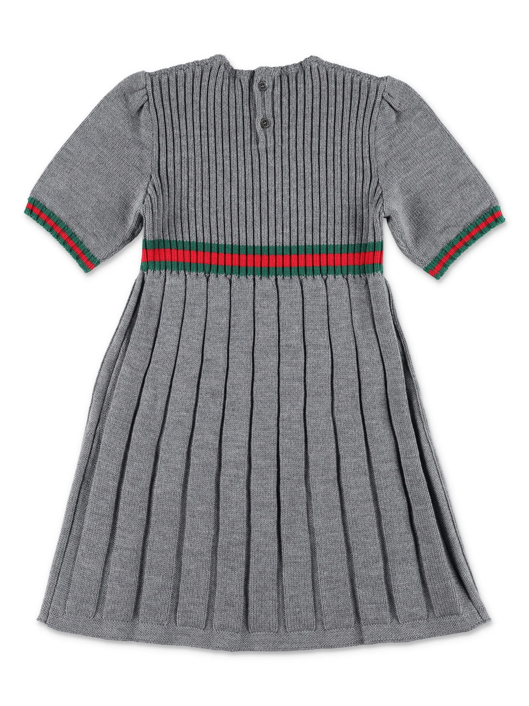 Платье в рубчик Gucci Kids, серый — фото 2