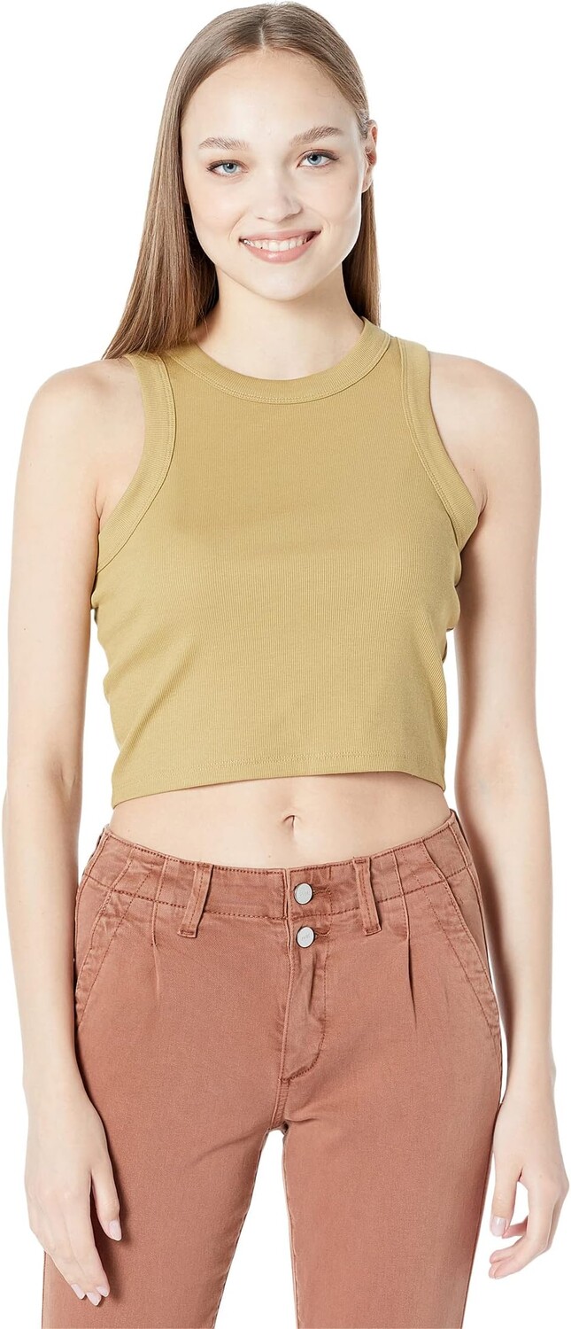 

Топ Madewell Brightside Crop Tank, цвет Olive Surplus