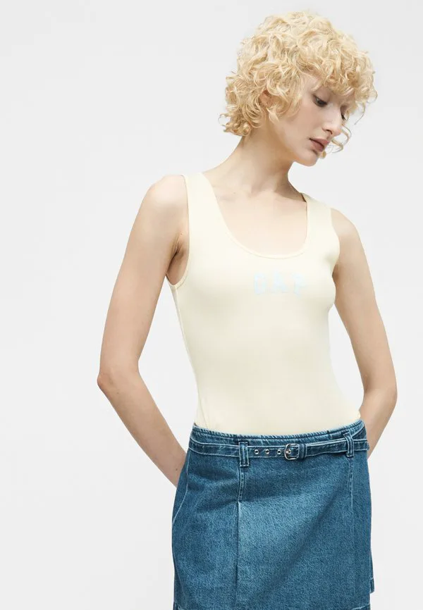 Джинсовая юбка lancon с микро-мини складками Gap, Medium Wash — фото 4
