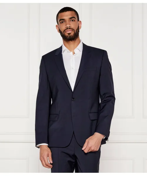 

Элегантный шерстяной жакет henrym204x Hugo, синий