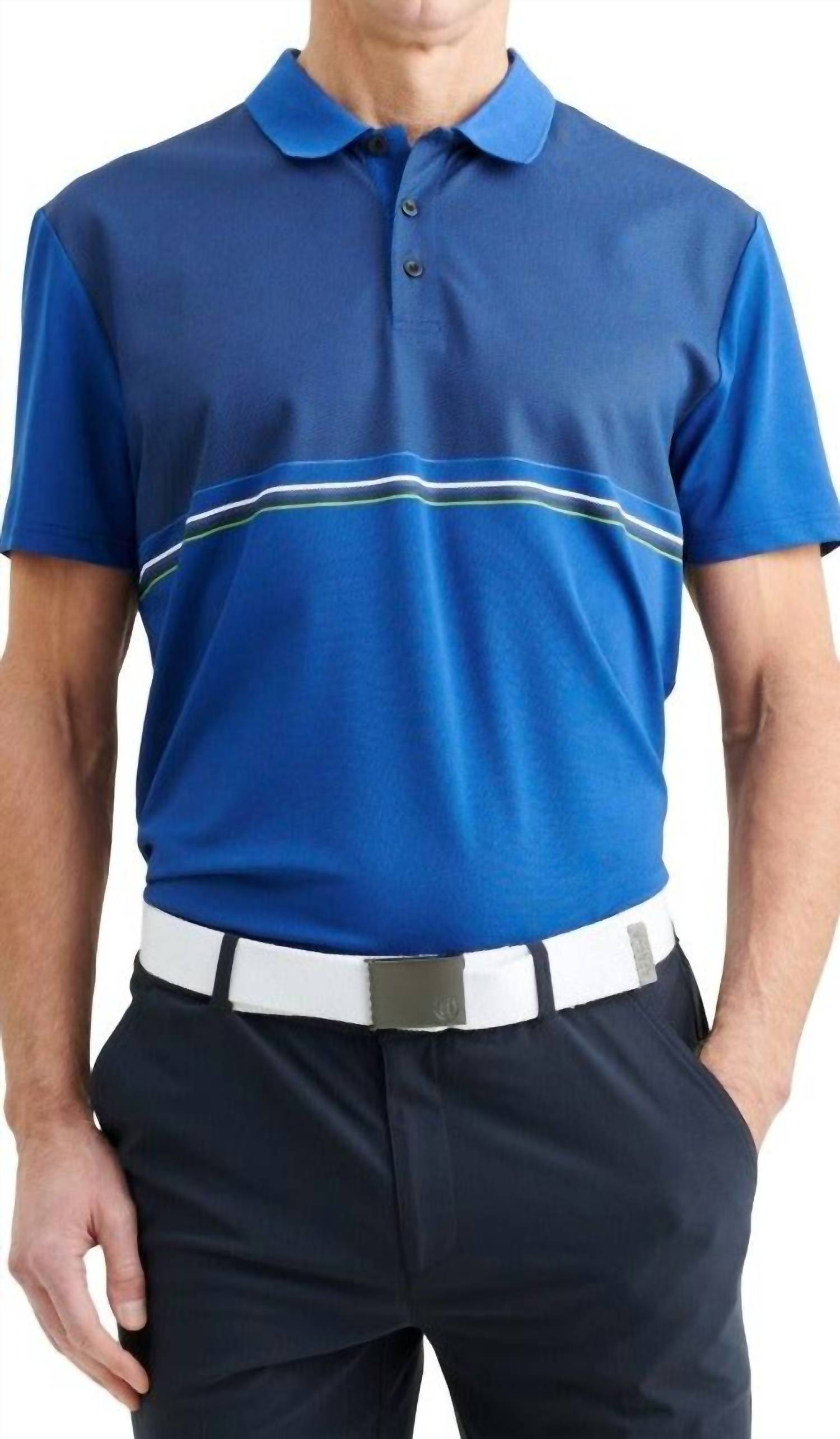 

Мужское поло Burnham в цвете Atlantic Blue Abacus Sportswear US