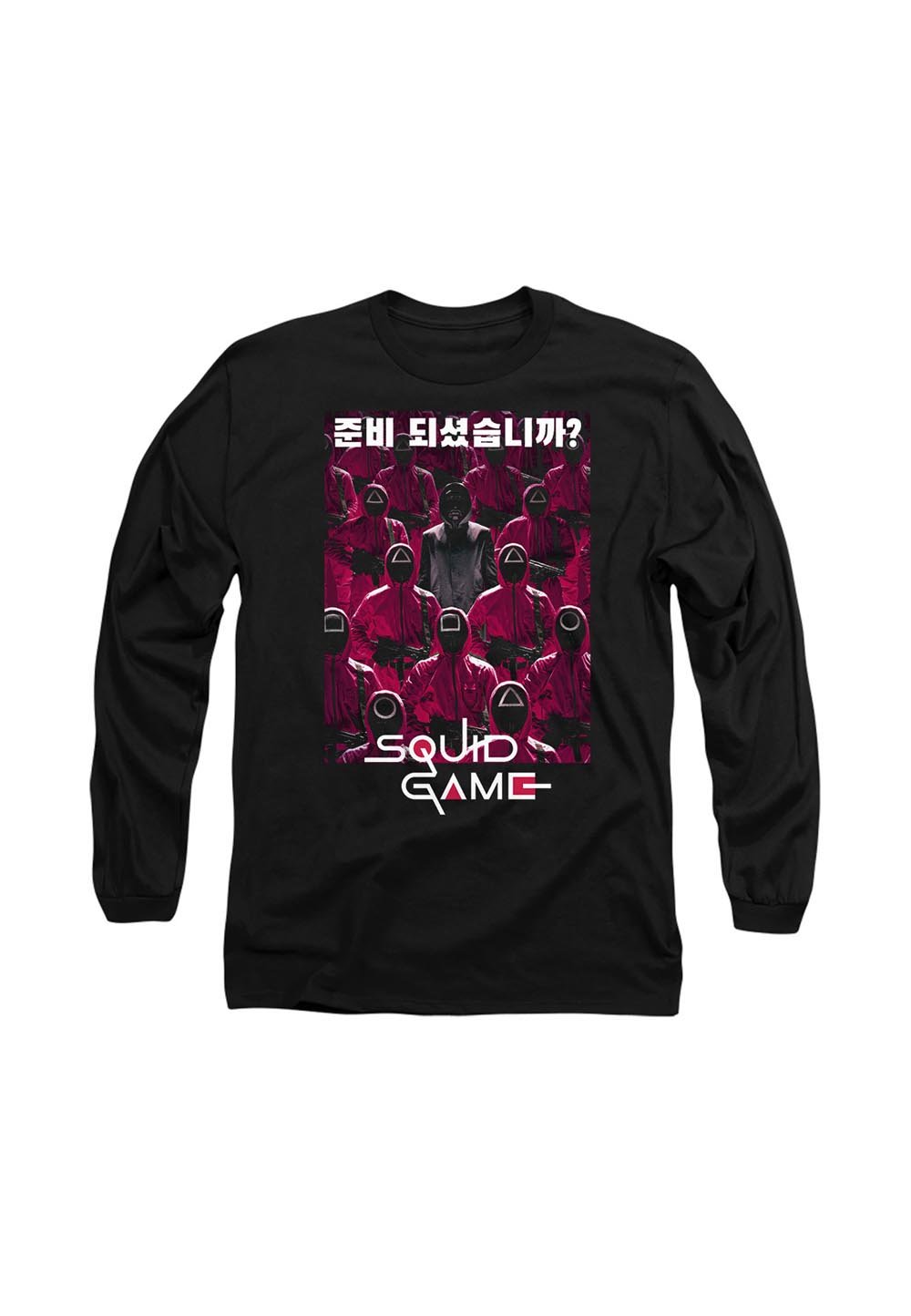 

Топ с длинными рукавами SQUID GAME GUARD GROUP KOREAN NETFLIX, черный