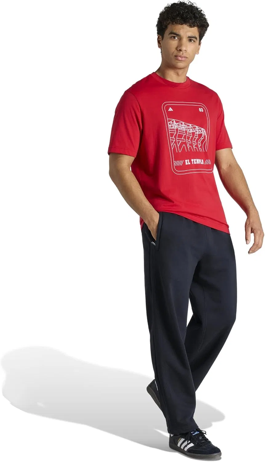 Футболка adidas, цвет Better Scarlet — фото 2