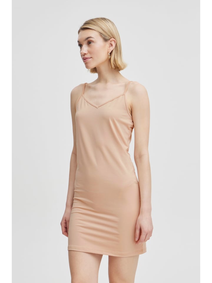 

Платье до колена b.young Kleid Regular Fit Mini Spaghettiträger figurbetonend, бежевый