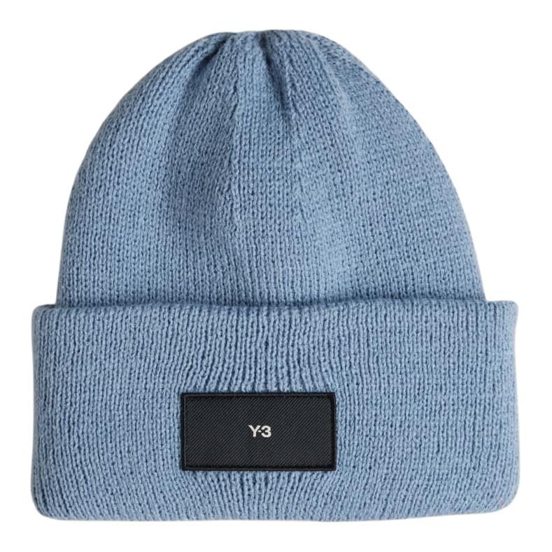 

Y-3 Вязаная шапка с нашивкой-логотипом, Blue