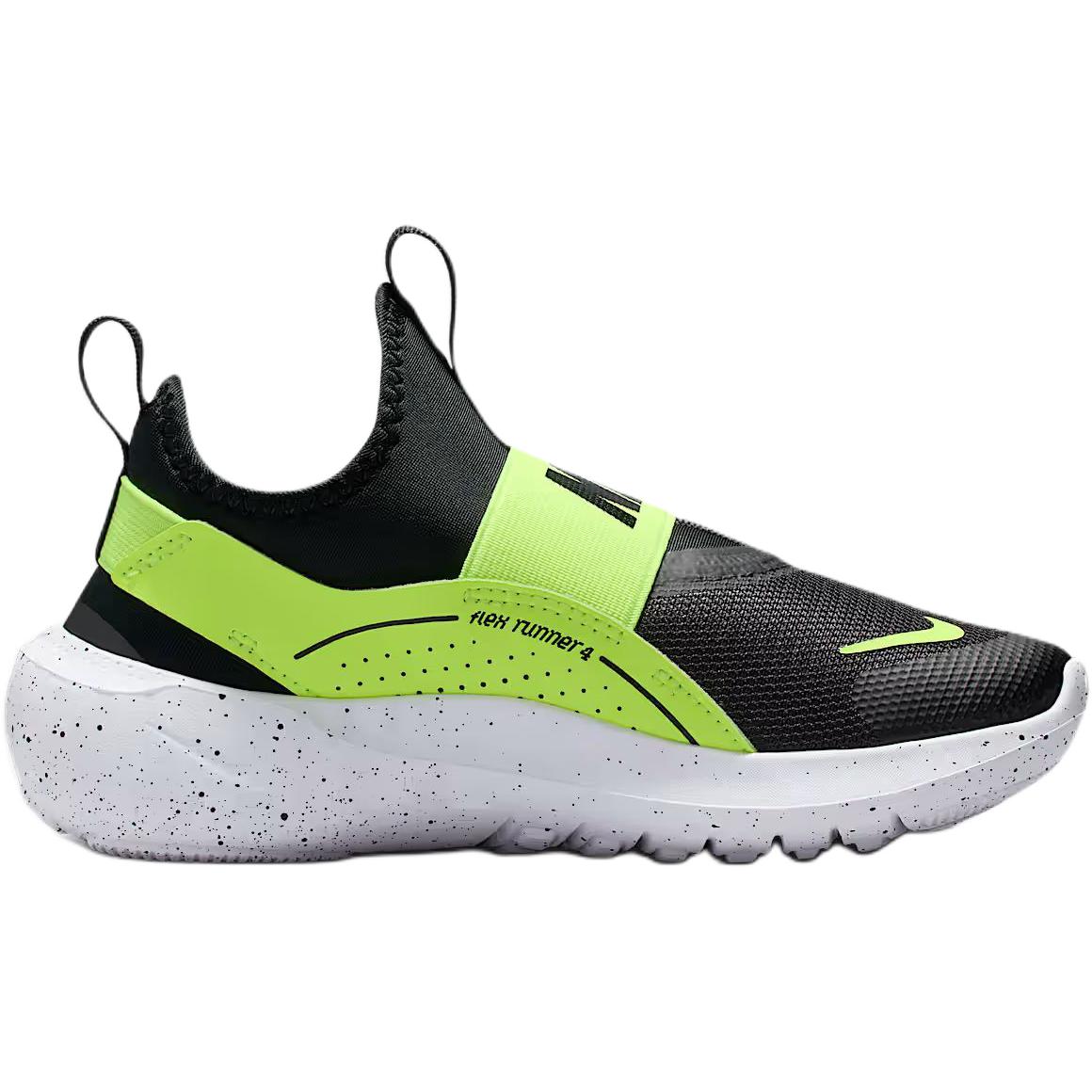 Nike Flex Runner 4 амортизирующие, износостойкие низкие детские кроссовки для бега black green kids — фото 3